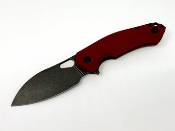 GiantMouse ACE Biblio XL - St. Nick's Knives Exclusive - Red G10 - Blackwashed Vanadis 4E Steel