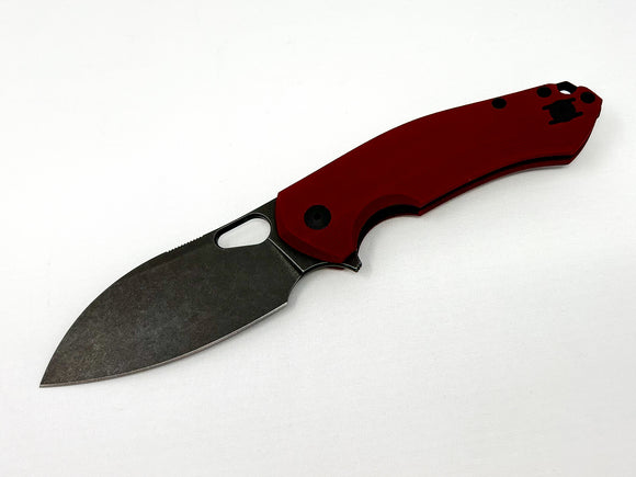 GiantMouse ACE Biblio XL - St. Nick's Knives Exclusive - Red G10 - Blackwashed Vanadis 4E Steel
