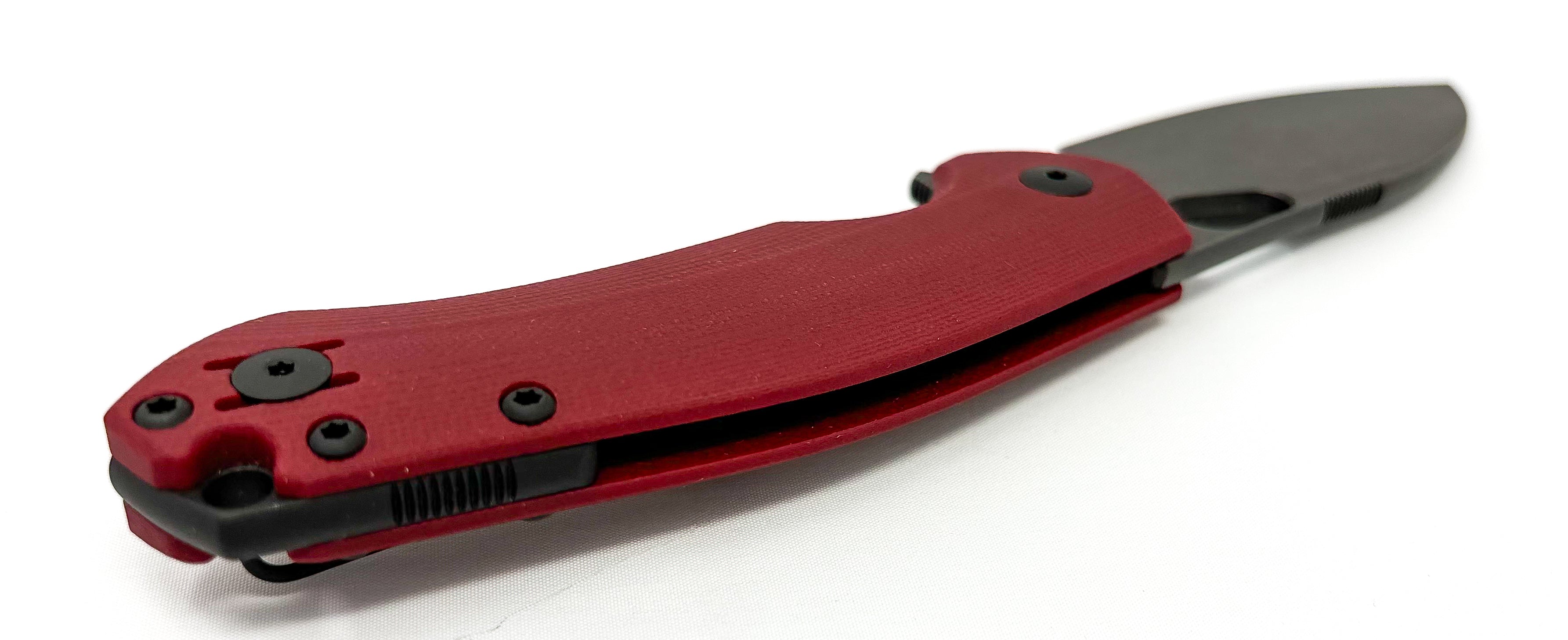 GiantMouse ACE Biblio XL - St. Nick's Knives Exclusive - Red G10 - Blackwashed Vanadis 4E Steel