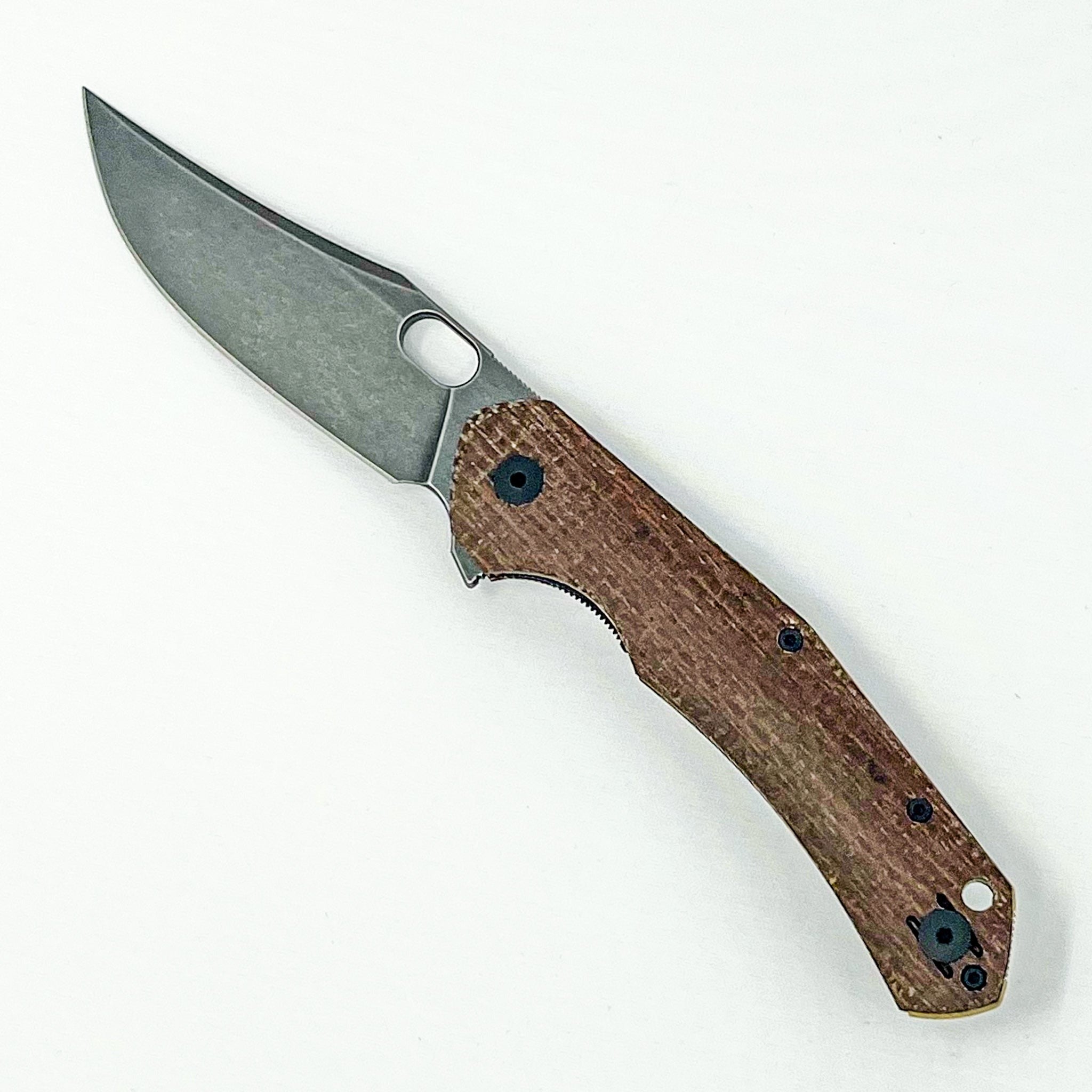 GiantMouse ACE Jutland - Burlap Micarta - Vanadis 4E