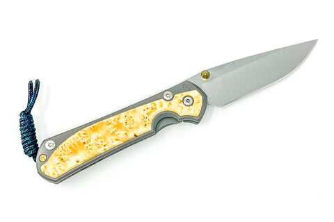 Chris Reeve Knives Large Sebenza 31 - Left Handed - Box Elder Inlay - Drop Point - L31-1109