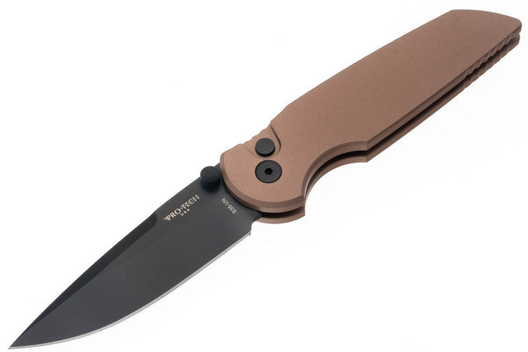 Pro-Tech Knives TR-3 Integrity Manual - FDE Handle - Black Blade - INT103-FDE