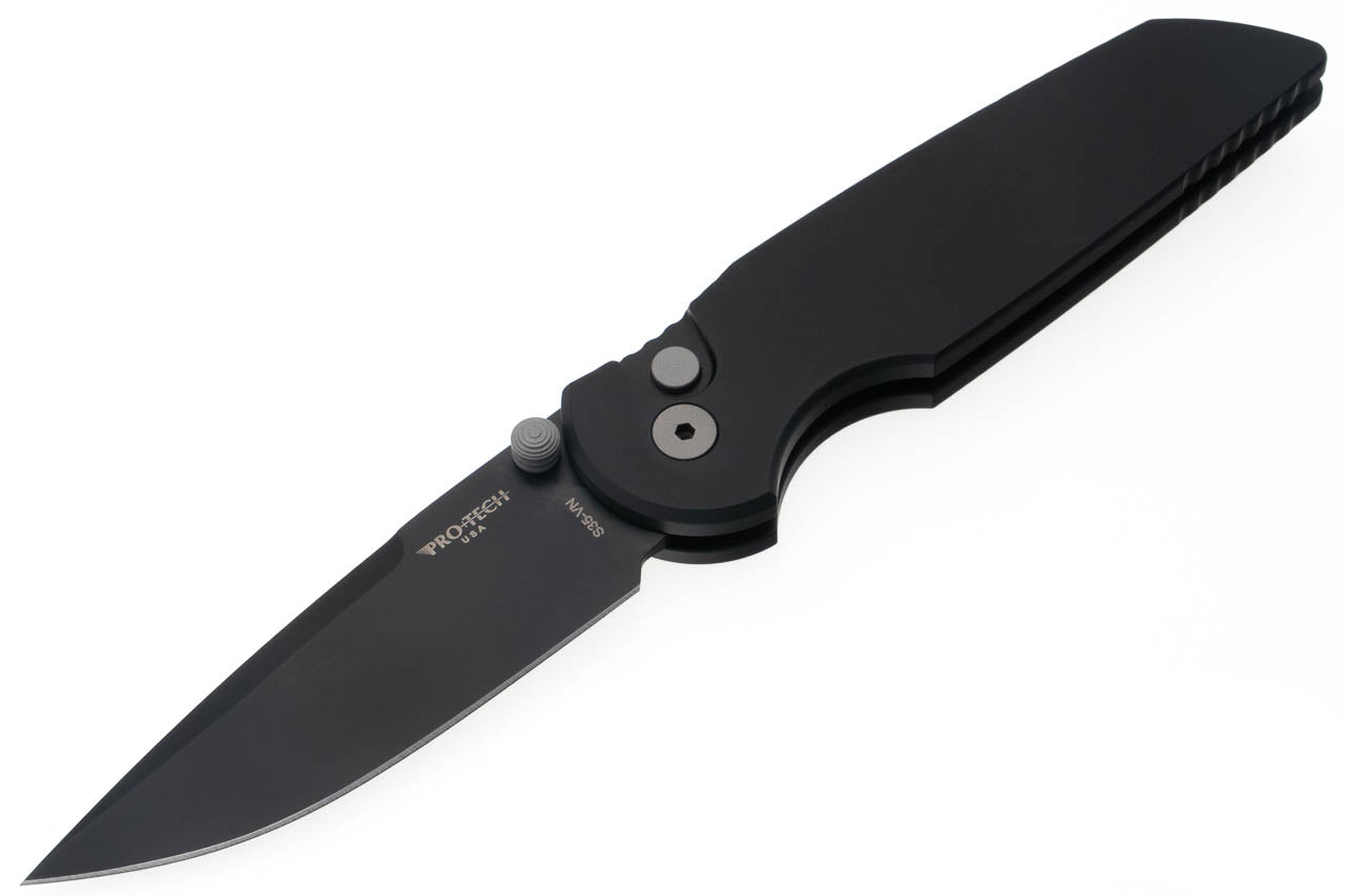 Pro-Tech Knives TR-3 Integrity Manual - Black Handle - Black Blade - INT103