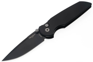 Pro-Tech Knives TR-3 Integrity Manual - Black Handle - Black Blade - INT103
