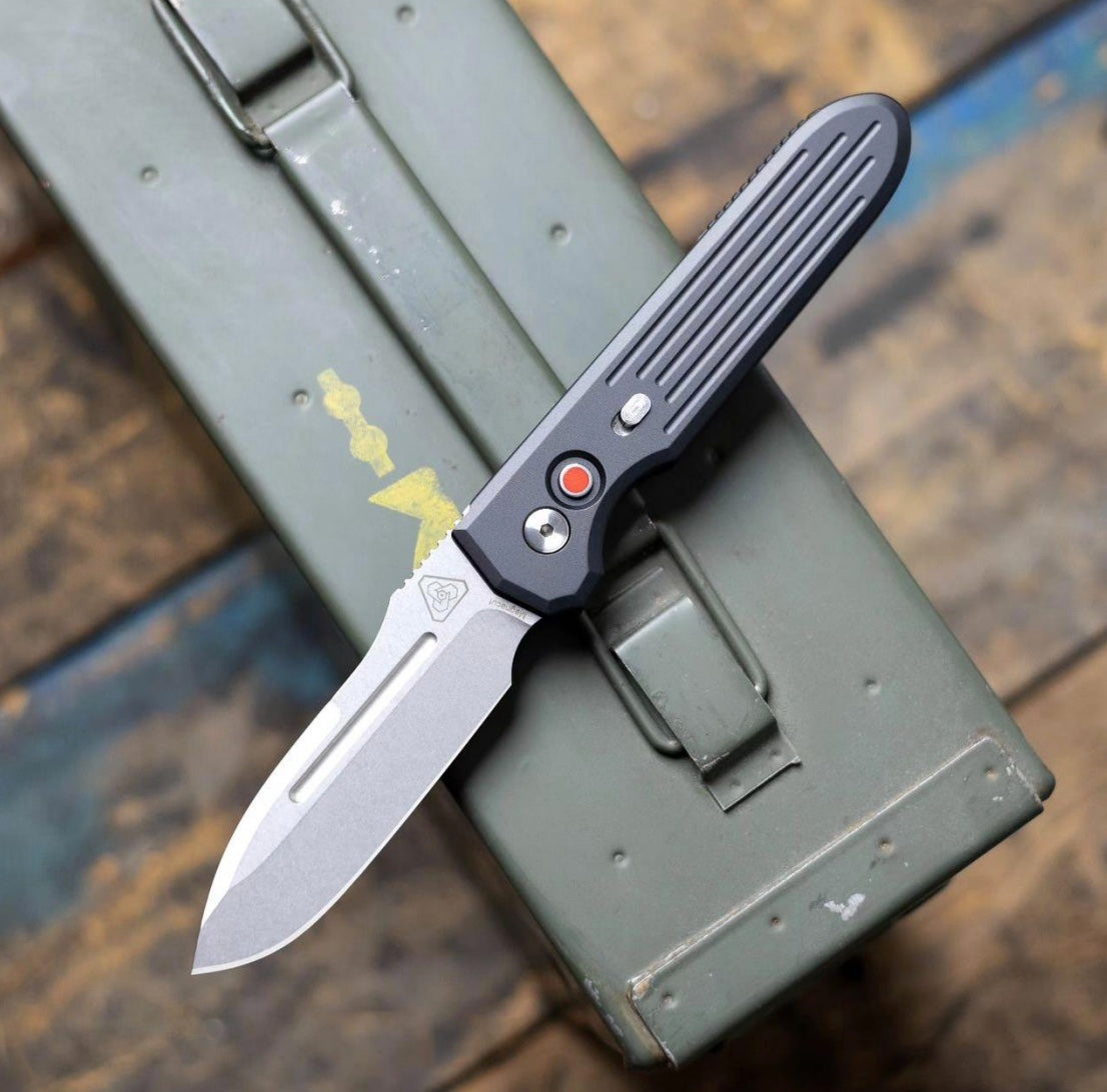Pro-Tech Knives Prometheus Design Werx Invictus Automatic - Black Handle - CPM-Magnacut