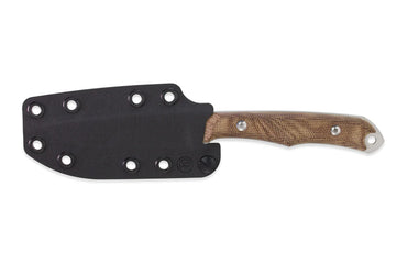 Chris Reeve Knives Inyoni - Natural Canvas Micarta Handle - Black Sheath - INY-1001 - 0