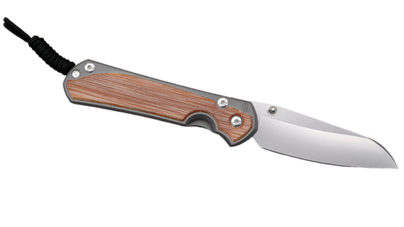 Chris Reeve Knives Large Sebenza 31 - Left Handed - Natural Canvas Micarta Inlay - Insingo - L31-1223