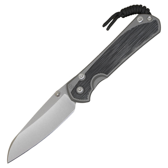 Chris Reeve Knives Large Sebenza 31 - Glass Blasted Black Canvas Micarta Inlay - Insingo - L31-1224