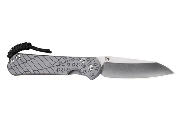 Chris Reeve Knives Large Sebenza 31 - Left Handed - 2022 CGG "Forever Flag" - Insingo - Glass Blasted - L31-1509