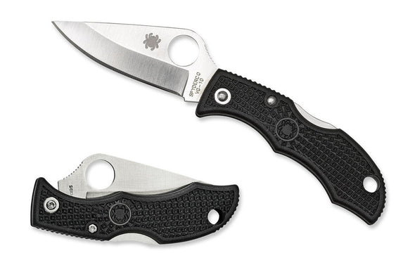 Spyderco Ladybug 3 - Black FRN Handles - Satin Clip Point VG10 Blade - LBKP3