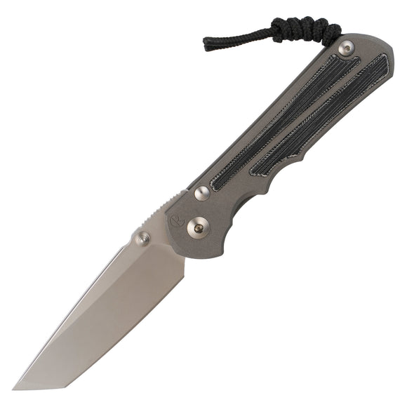 Chris Reeve Knives Large Inkosi - Tanto Blade - Black Canvas Micarta Inlay - LIN-1044