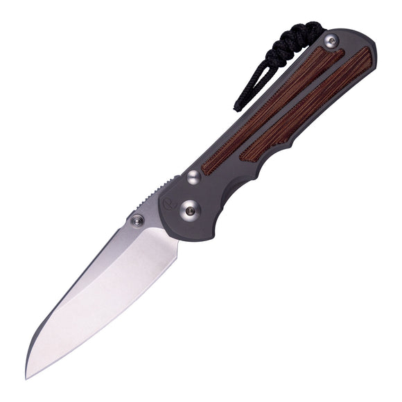 Chris Reeve Knives Large Inkosi - Insingo Blade - Glass Blasted Handle - Natural Canvas Micarta Inlay - LIN-1126