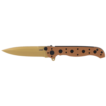 CRKT Carson M16-01DZ - Spear Point - Desert Tan GFN Handle Frame Lock Knife - D2 Steel