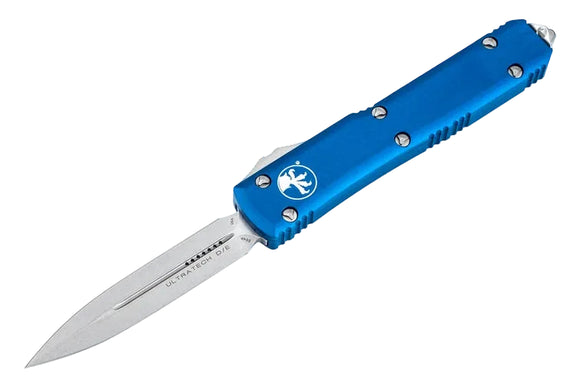 Microtech Ultratech D/E – Blue Aluminum – Stonewash – 122-10BL