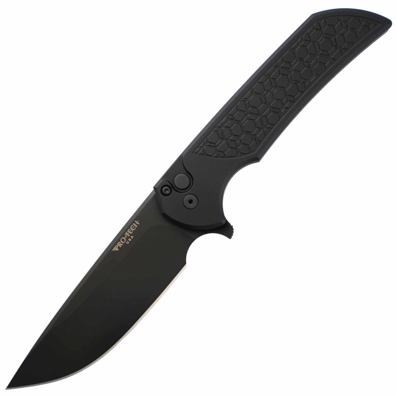 Pro-Tech Knives Mordax Flipper - Black Gridlock Handle - Black