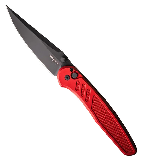 Pro-Tech Avalon - Red Knurled Aluminum - DLC MagnaCut - PV1101-DLC