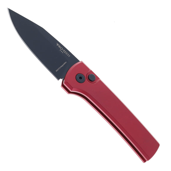 Pro-Tech Knives Chaves Scapegoat - Red Aluminum Handle - DLC MagnaMax Blade - RCS1103-RED