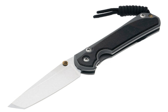 Chris Reeve Knives Small Sebenza 31 - Glass Blasted - Bog Oak Inlay - Tanto - S31-1130