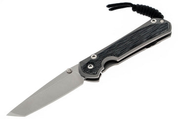 Chris Reeve Knives Small Sebenza 31 - Black Canvas Micarta Inlay - Tanto - S31-1232