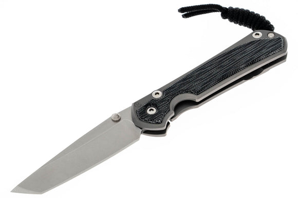 Chris Reeve Knives Small Sebenza 31 - Black Canvas Micarta Inlay - Tanto - S31-1232