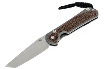 Chris Reeve Knives Small Sebenza 31 - Natural Canvas Micarta Inlay - Glass Blasted - Tanto - S31-1234