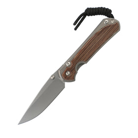 Chris Reeve Knives Small Sebenza 31 - Glass Blasted - Natural Canvas Micarta Inlay - Drop Point - S31-1660