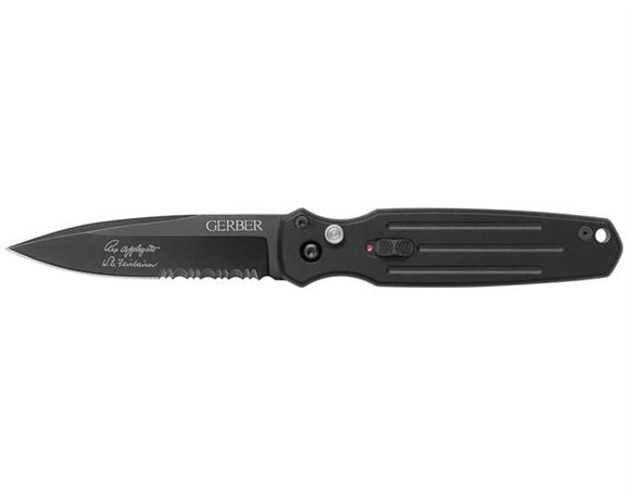 Gerber Covert Auto – Black Aluminum – Black Serrated S30V – 30-000137N