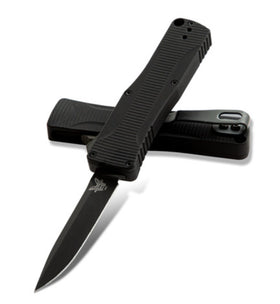 Benchmade Om Double Action OTF Automatic Knife - Black Handle - DLC CPM-S30V Blade - 4850BK