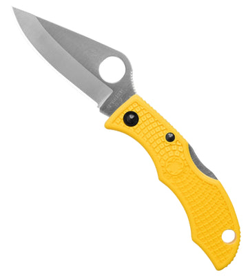 Spyderco Ladybug 3 Salt - Yellow FRN Handles - H2 Clip Point Blade - LYLP3