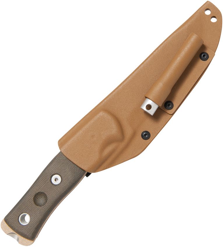 TOPS Knives Fieldcraft BOB Hunter Fixed Blade - Micarta Handle - 1095 Carbon Steel - BROS-TAN