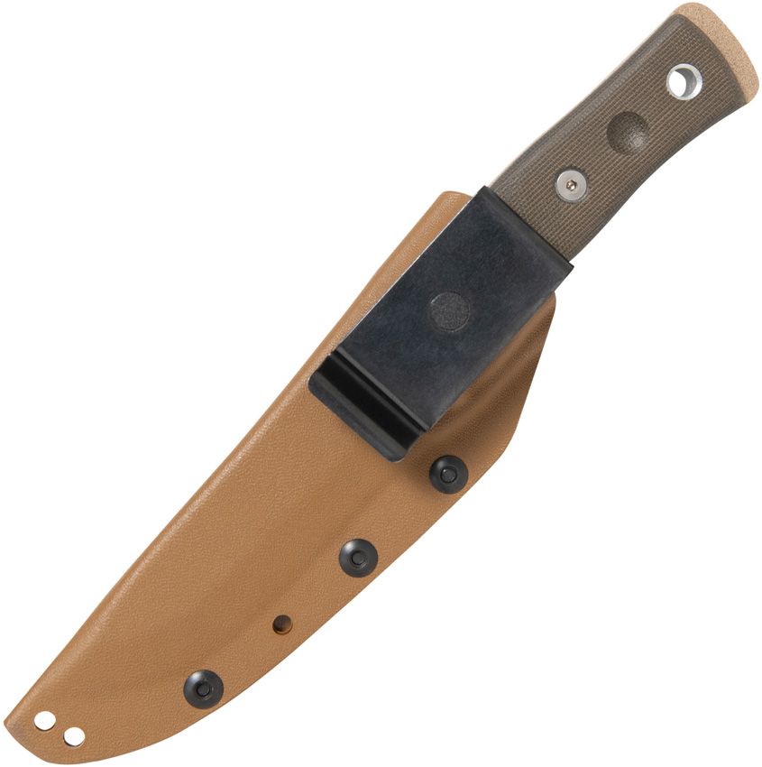 TOPS Knives Fieldcraft BOB Hunter Fixed Blade - Micarta Handle - 1095 Carbon Steel - BROS-TAN - 0