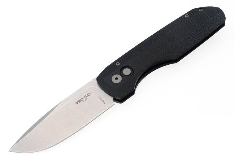 Pro-Tech Knives Vero Synapse - Black Canvas Micarta Handle - Stonewashed CPM-MagnaCut Blade -