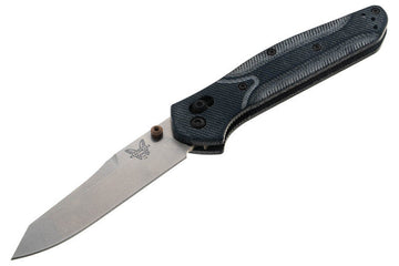 Benchmade Osborne - Blue Denim Micarta - Satin M390 Reverse Tanto Blade - 940-04