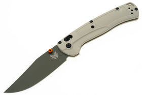 Benchmade Taggedout - Tan Grivory Handle - Green Elmax Blade - 15536GN-01