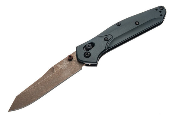 Benchmade Osborne 940FE-2601 - Taiga Green Aluminum - FDE Coated S90V Blade