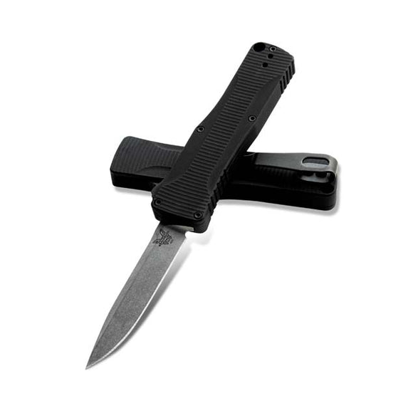 Benchmade Om Double Action OTF Automatic Knife - Black Handle - CPM-S30V Blade - 4850