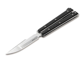 Boker Plus Balisong Tactical Small - Black G-10 Handle - Satin D2 Blade - 06EX227
