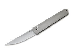 Boker Plus Kwaiken - Gray Aluminum Handle - 154CM Stonewashed Blade - 06EX290