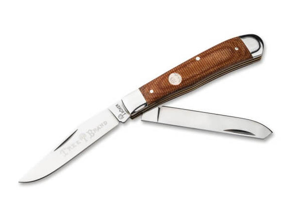 Boker Treebrand Trapper - Brown Canvas Micarta - D2 Blade - 110889 - SNK/WTO - Home Office