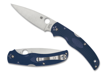 Spyderco Native Chief Lightweight - Blue FRN - Plain Edge CPM-S110V - C244PDBL