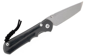 Chris Reeve Large Inkosi - Left-Handed - Black Canvas Micarta - Glass Bead Blasted - Tanto - LIN-1133