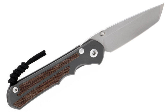 Chris Reeve Large Inkosi - Tanto - Glass Bead Blasted - Natural Canvas Micarta - Left-Handed - LIN-1135 - SNK/WTO - Home Office