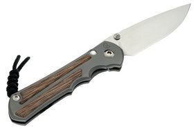 Chris Reeve Large Inkosi - Left-Handed - Natural Canvas Micarta - Glass Bead Blasted Titanium - LIN-1119