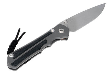 Chris Reeve Large Inkosi - Glass Bead Blasted Titanium - Black Canvas Micarta - Left-Handed - LIN-1117