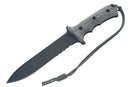Chris Reeve Green Beret  7" - Black Micarta Handle - Partially Serrated- Magnacut Blade - CHRV-GB7-1001-1
