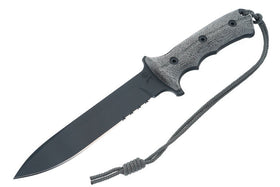 Chris Reeve Green Beret  7" - Black Micarta Handle - Partially Serrated- Magnacut Blade - CHRV-GB7-1001