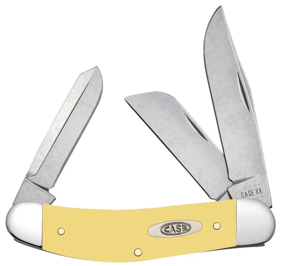 Case Sowbelly - Smooth Yellow Synthetic - Carbon Steel - 30118