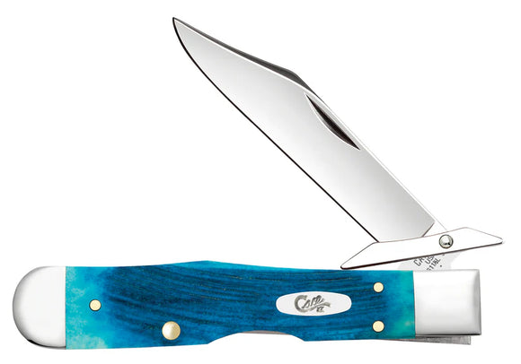 Case XX Cheetah Cub - Sawcut Caribbean Blue Bone Jig - Tru-Sharp Steel - 25578 - SNK/WTO - Home Office