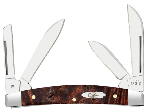 Case Small Congress - Brown Maple Burl Wood - Tru-Sharp - 64069