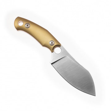 GiantMouse Knives GMF1-XL - Fixed Blade - Elmax Steel - Brass Handle - 0